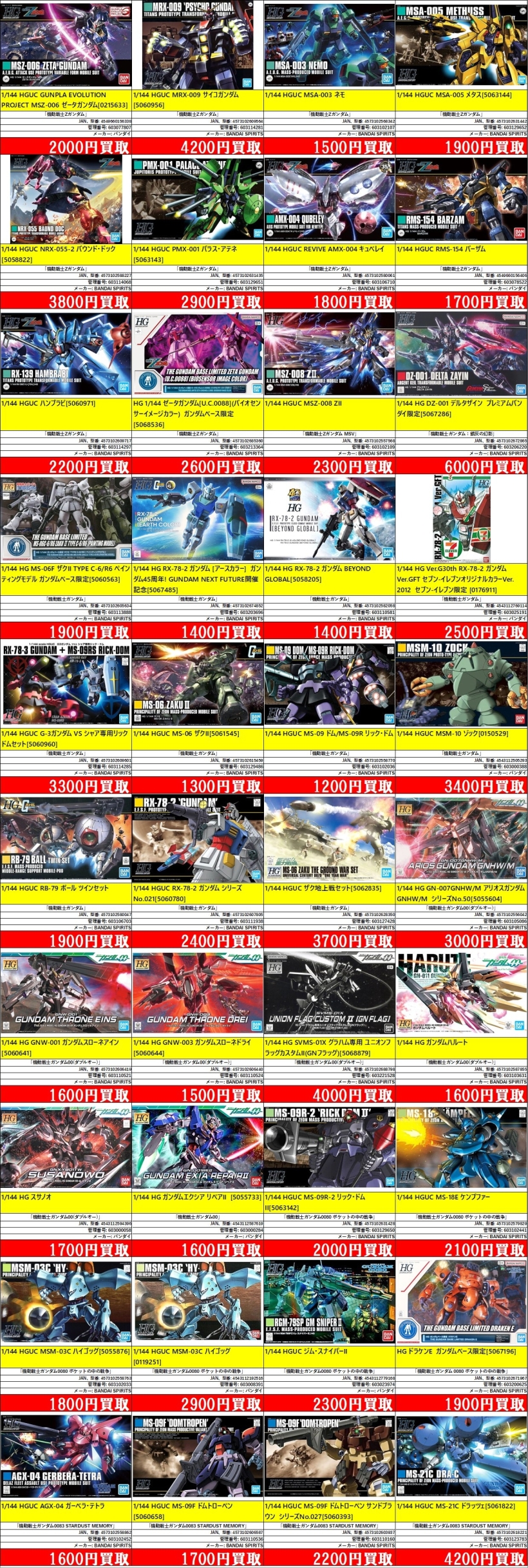 ガンプラ【HG】 | ブックマーケットエーツー豊川店 | 株式会社キューブ