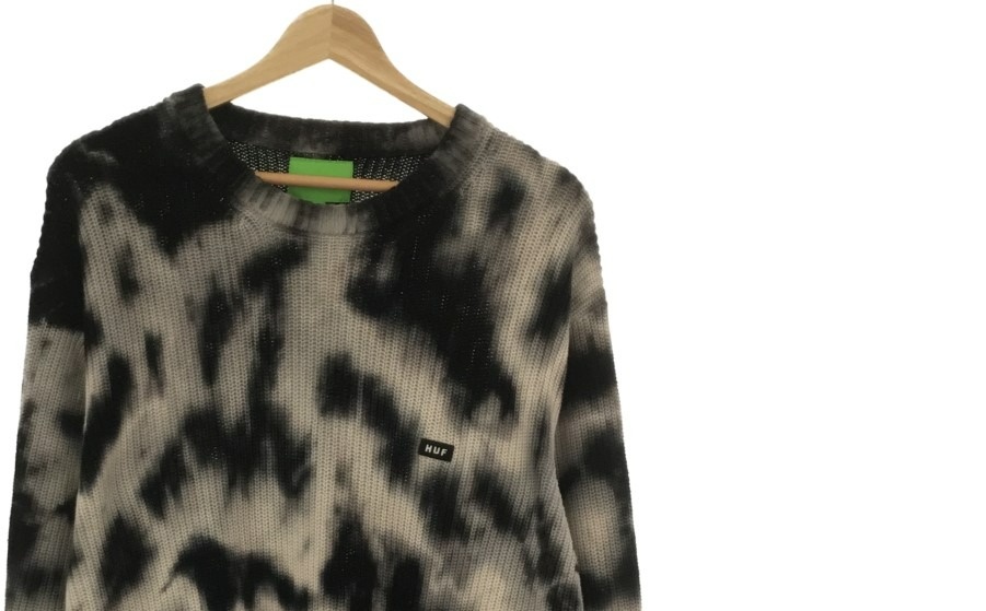 入荷】HUF 22/AW 春夏セーター Lサイズ BAR LOGO TIE DYE CREW SWEATER