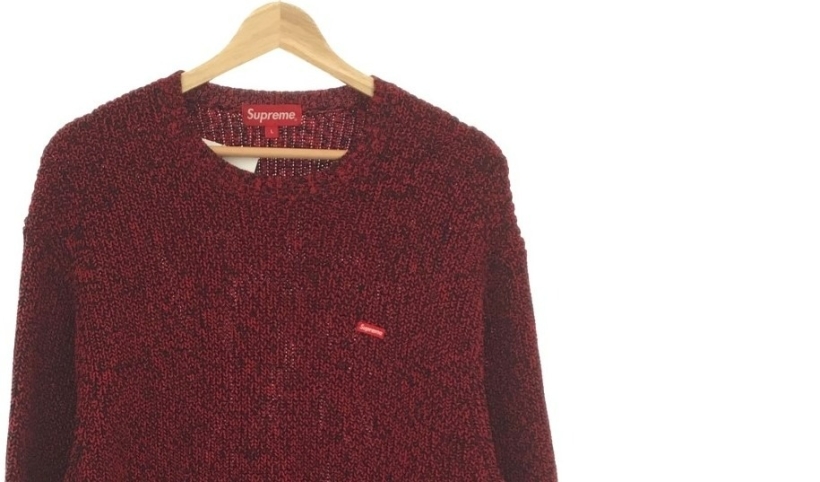 Supreme Melange Rib Knit Sweater Lサイズ
