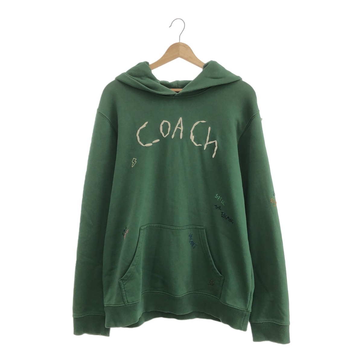 入荷】COACH C7833 パーカー Lサイズ DIARY SCRIPT HOODIE GREEN 